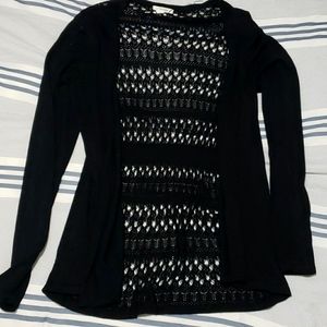 Black detailed cardigan